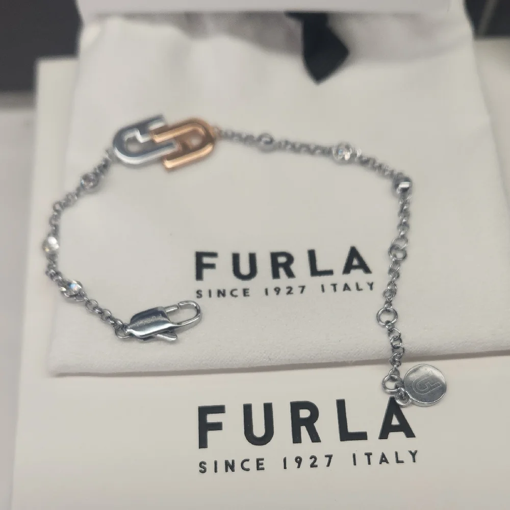 Furla Gold and Silver Minimalist Bracelet with Charms - Picture 6 of 7